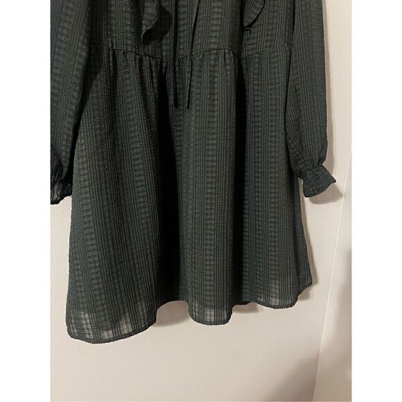 Loft Women’s Size Small Petite Fit and Flare Mini Dress Evergreen Deep Green - Picture 7 of 14